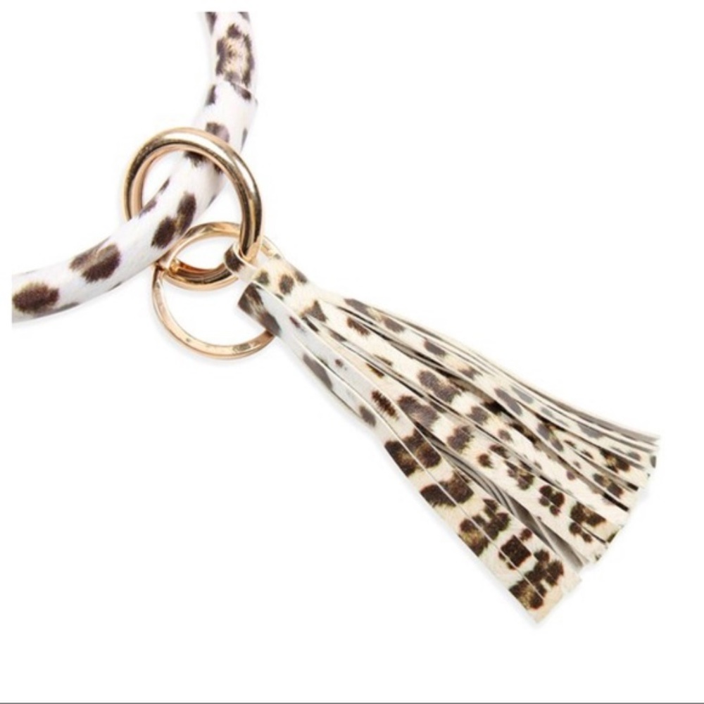Leopard Print Tassel Key Ring - Picture 6 of 6